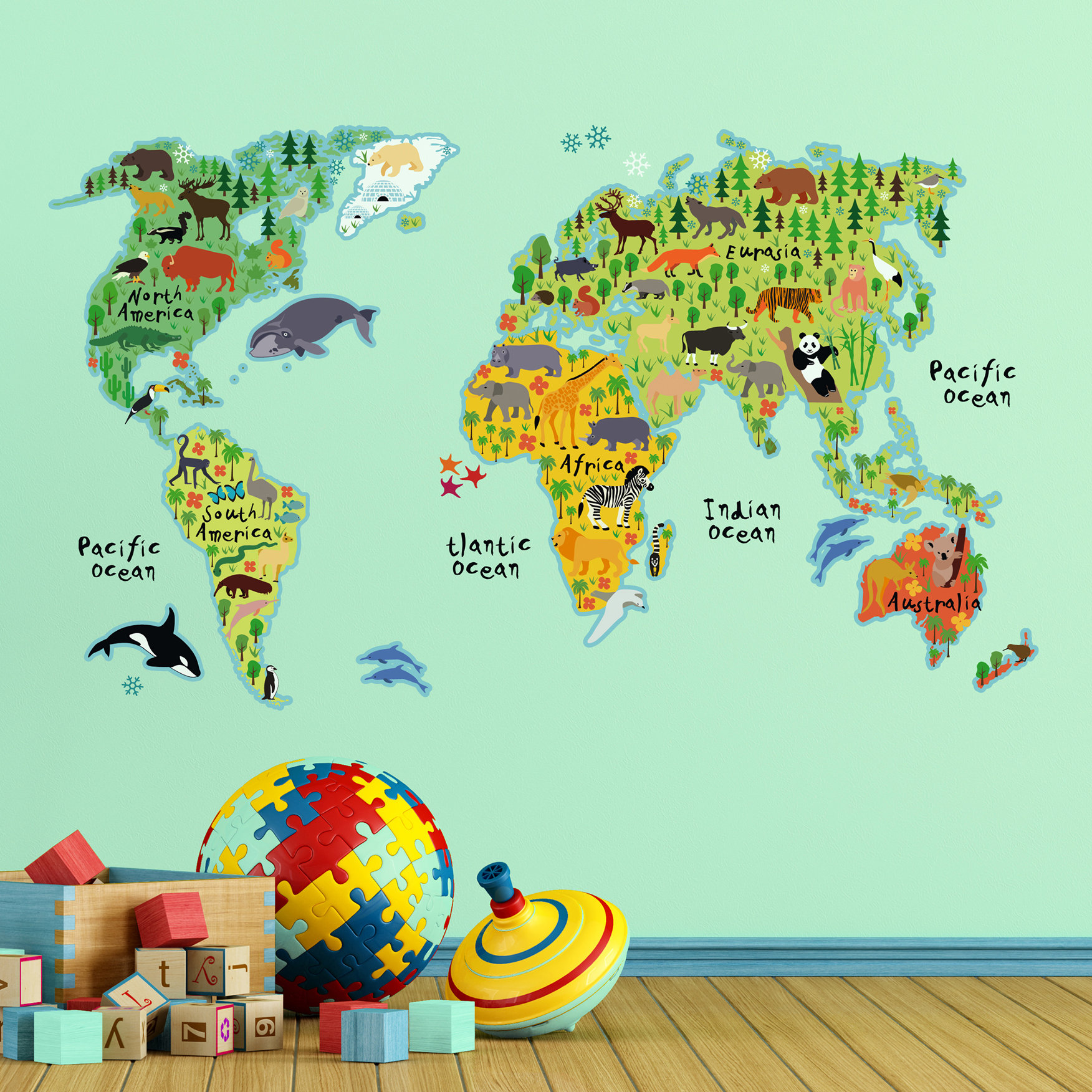 Wallpops Home Decor Line Kids World Map Wall Decal Wallpops Home Decor Line Kids World Map Wall Decal