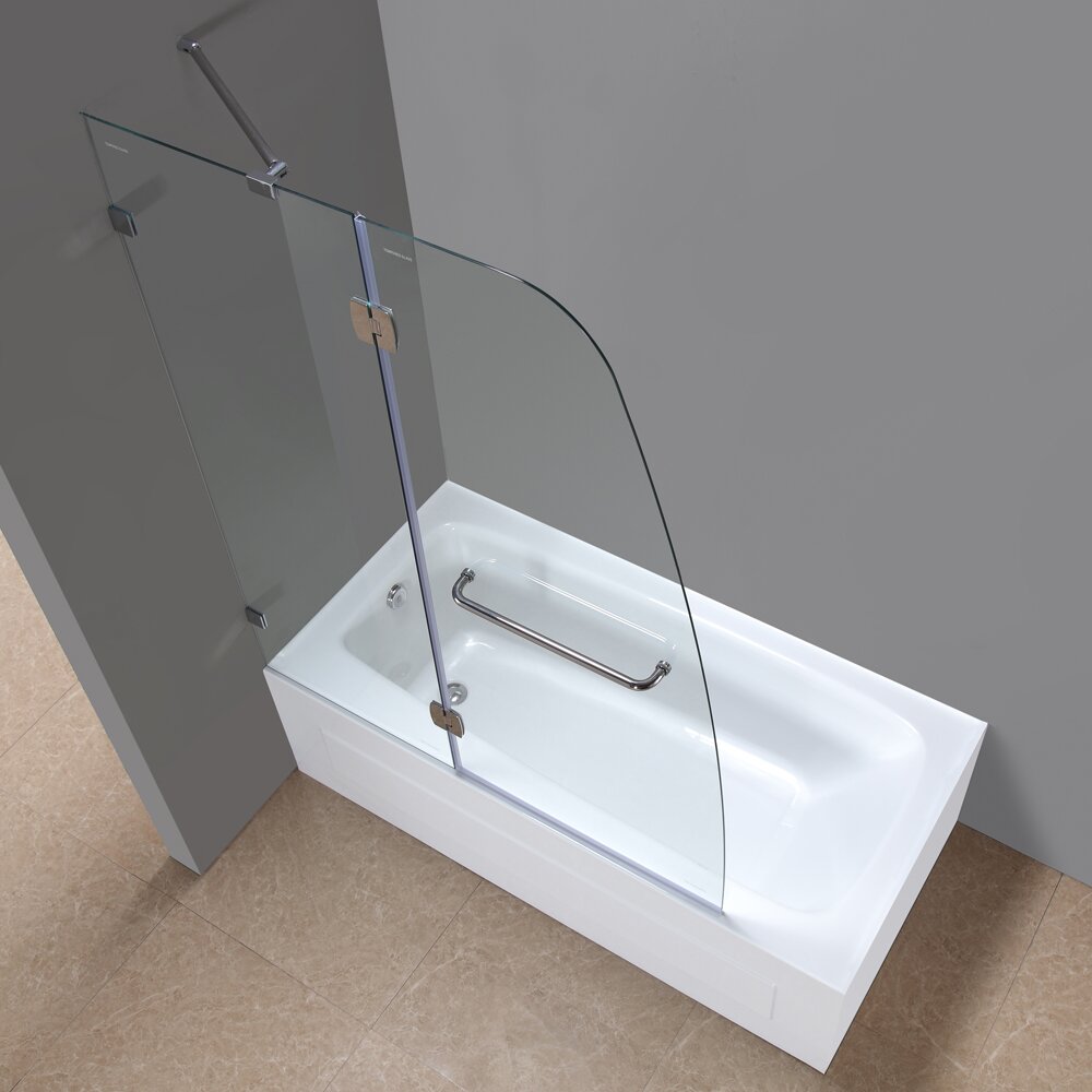 Aston Soleil 48 X 58 Hinged Completely Frameless Tub Height Shower