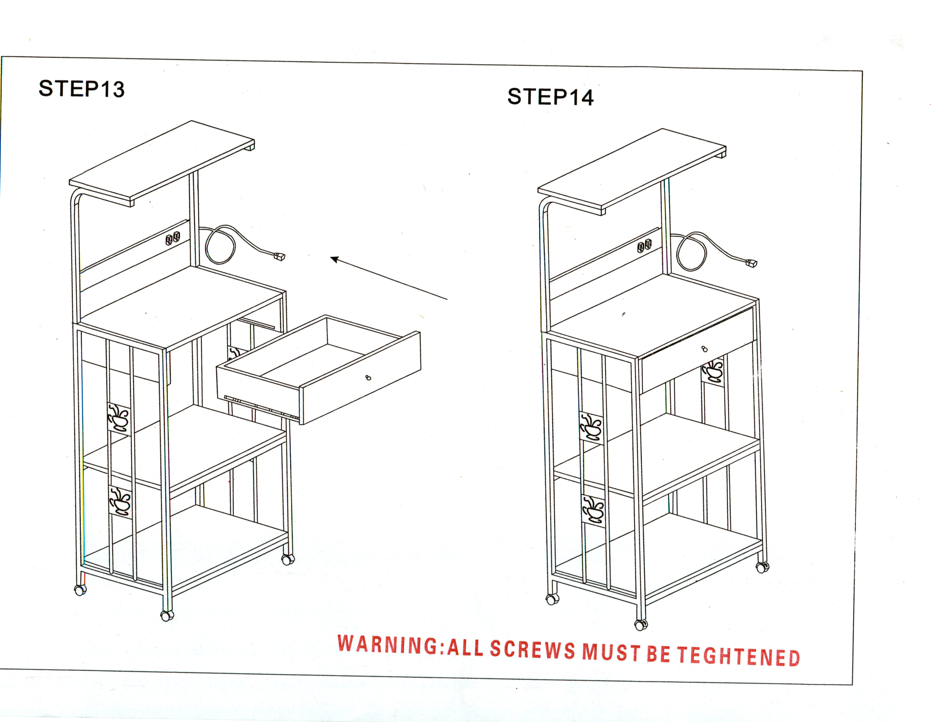 Hazelwood Home Microwave Cart with Wood Top I & Reviews Wayfair