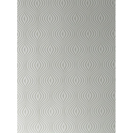 Graham & Brown Paintable Curvy 33' x 20" Geometric 3D Embossed