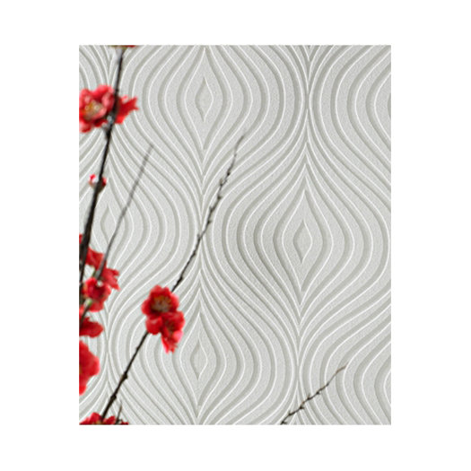 Graham & Brown Paintable Curvy 33' x 20" Geometric 3D Embossed