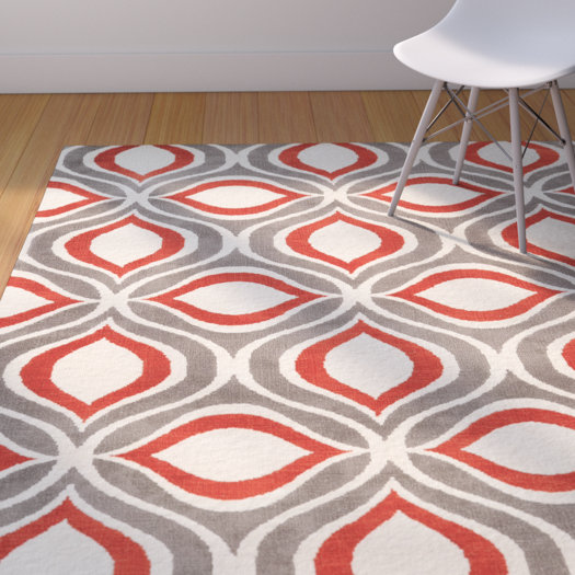 Langley Street Noam HandTufted Beige/Gray/Red Area Rug & Reviews