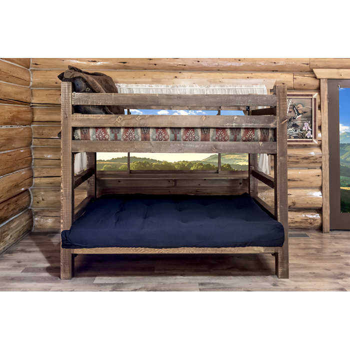 Montana Woodworks® Homestead Twin Futon Bunk Bed Customizable Bedroom Set