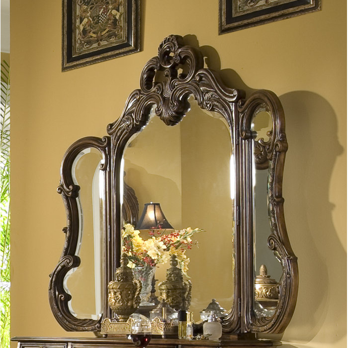 Michael Amini Palais Royale Vanity Set with Mirror & Reviews Wayfair