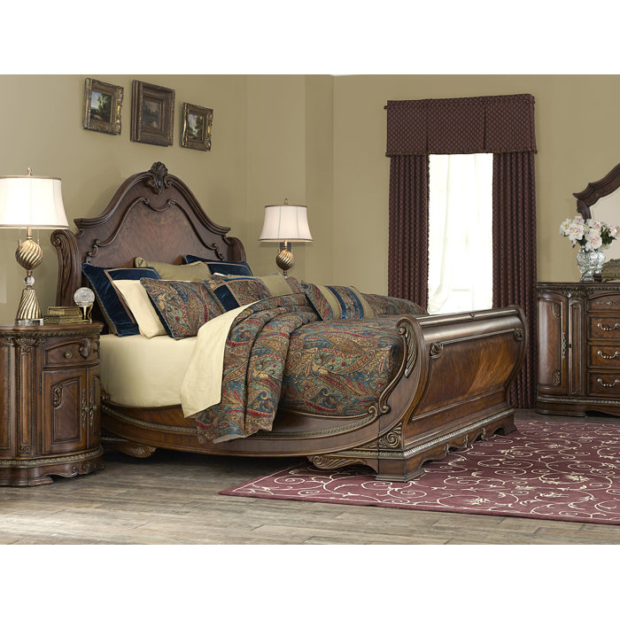 Michael Amini Bella Veneto Sleigh Customizable B..