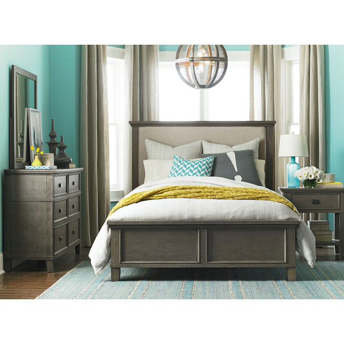 Canora Grey Upholstered Panel Customizable Bedro..