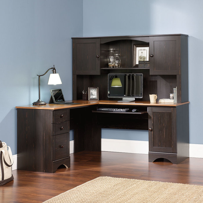 Beachcrest Home Executive Desk with Hu..