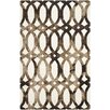 Brown zebra print rug