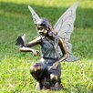 the british reading fairy garden statue