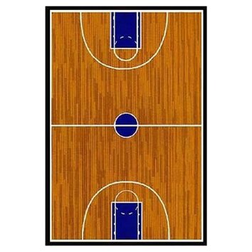 Fun Rugs Supreme Basketball Court Sports Brown Area Rug Reviews Wayfair