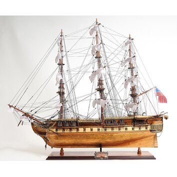 Old Modern Handicrafts Constitution Copper Bottom E.E Model Ship ...