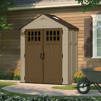 Suncast Everett 6 Ft. W x 3 Ft. D Resin Storage Shed 