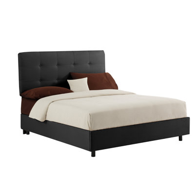Skyline Furniture Double Button Tufted Upholstered Panel Bed