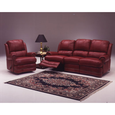 Omnia Leather Morgan Reclining Leather Living Room Set