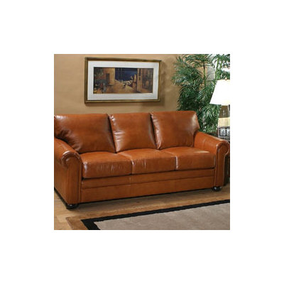 Omnia Leather Georgia Full Leather Sleeper Livin..