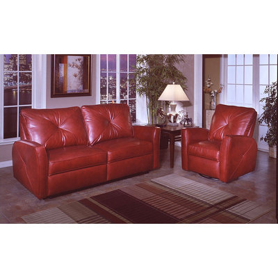 Omnia Leather Bahama Leather Living Room Set