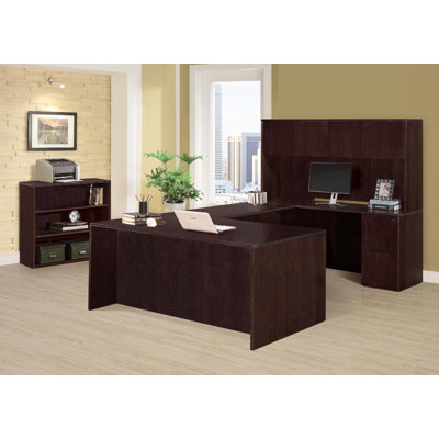 DMI Office Furniture Saratoga 3 Piece U-Shape Desk Office Suite
