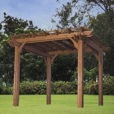 Backyard Discovery 7.8 Ft. H x 10 Ft. W x 10 Ft. D Cedar Pergola ...