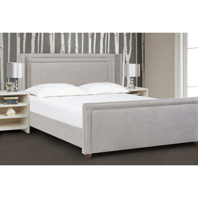 Jennifer Taylor Elle Wingback Upholstered Bed