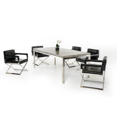Wade Logan Patterson Modern Concrete Dining Table