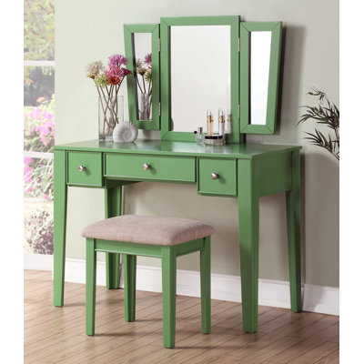 Poundex Bobkona Adar Vanity Set with Mirror