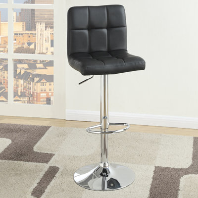 Poundex Adjustable Height Swivel Bar Stool (Set ..