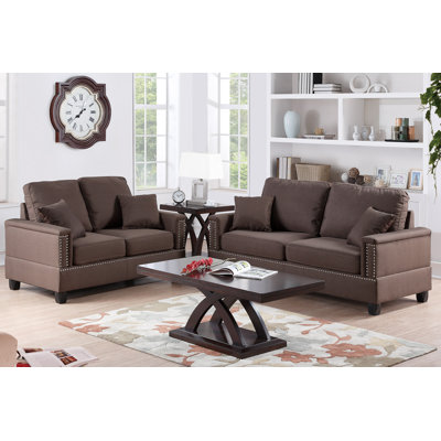 Poundex Bobkona Norris 2 Piece Sofa and Loveseat..