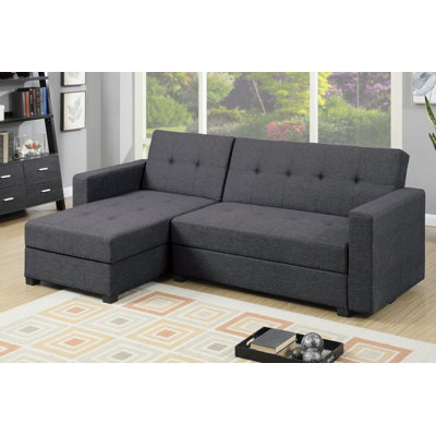 Poundex Bobkona Medora Reversible Chaise Sectional