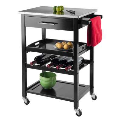 Luxury Home Anthony Stainless Steel Kitchen Cart