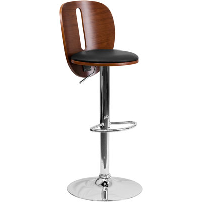 Flash Furniture Walnut Bentwood Adjustable Heigh..