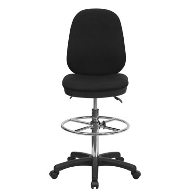 Flash Furniture Height Adjustable Drafting Stool with Footring