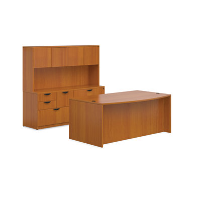 Offices To Go Superior Laminate Credenza Desk with Mixed Storage Unit