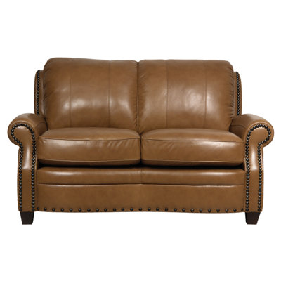 Darby Home Co Hubbard Leather Loveseat
