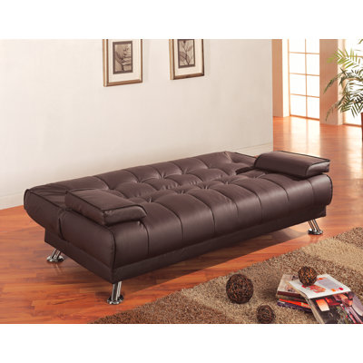 Wildon Home ® Sleeper Sofa in Rich Br..