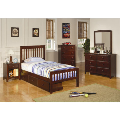 Wildon Home ® Perry Twin Slat Customizable Bedr..