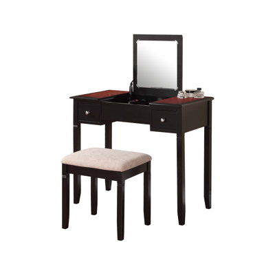Linon Camden Vanity Set with Mirror