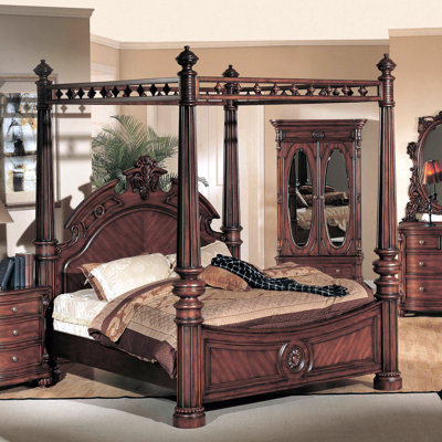 Wildon Home ® Melbourne Queen Canopy Bed