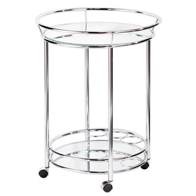 Wade Logan Rickey Bar Cart in Chrome
