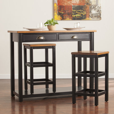 August Grove Carey 3 Piece Pub Table Set