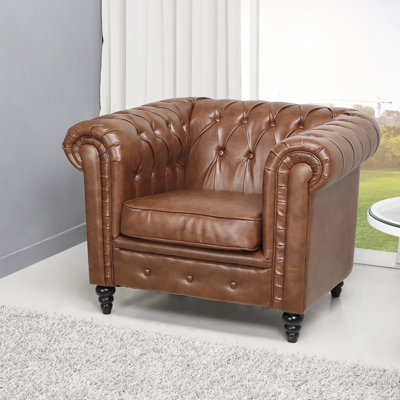 Laurel Foundry Modern Farmhouse Arline Button Tufted Arm Chair