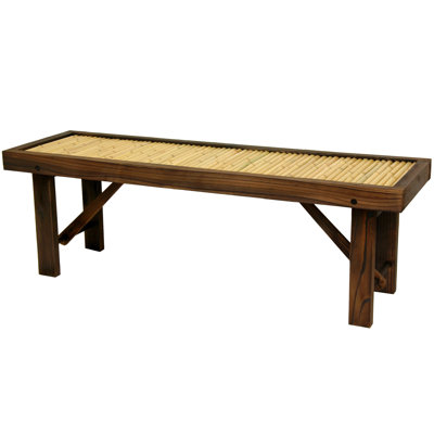 Oriental Furniture Japanese Bamboo Bench