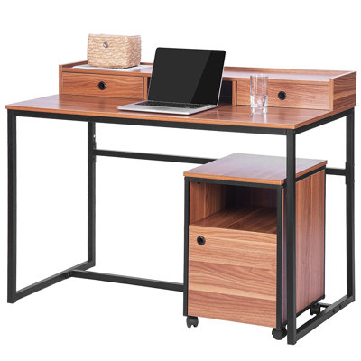 Merax 2 Piece Writing Desk with Cabine..
