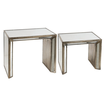 A&B Home 2 Piece Nesting Table Set