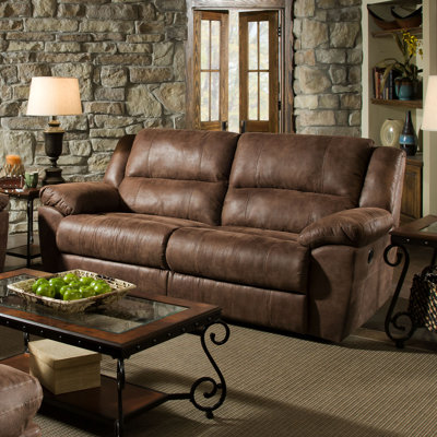 Simmons Upholstery Phoenix Mocha Double Motion Sofa