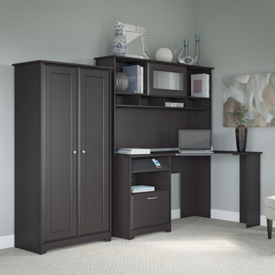 Bush Furniture Cabot 3-Piece L-Shape Desk Office Suite