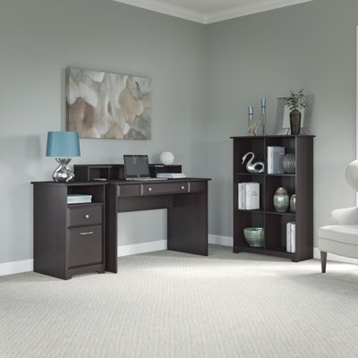 Bush Furniture Cabot 3-Piece Standard Desk Office Suite