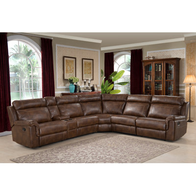 AC Pacific Clark 6 Piece Reclining Sectional