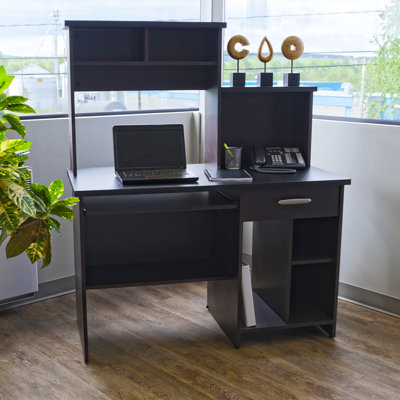Red Barrel Studio Cushman Computer Desk with Bookcase