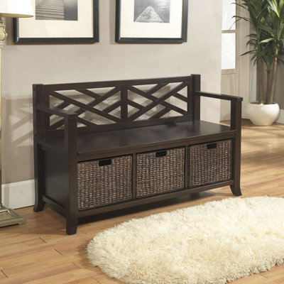 Simpli Home Adrien Entryway Storage Bench