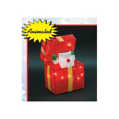 LB International Animated Santa Gift Box Christmas 